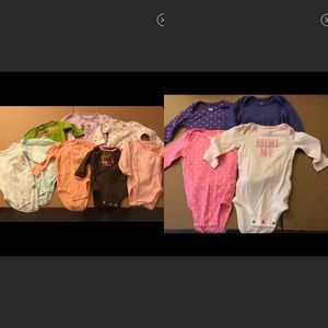 Bundle of 12 long sleeve onesies